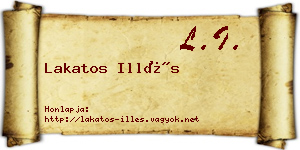 Lakatos Illés névjegykártya
